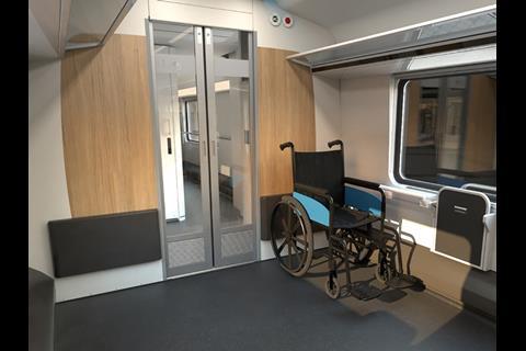 The second vehicle will include three spaces for wheelchairs with charging points for electric wheelchairs, an accessible toilet and an electric lift.